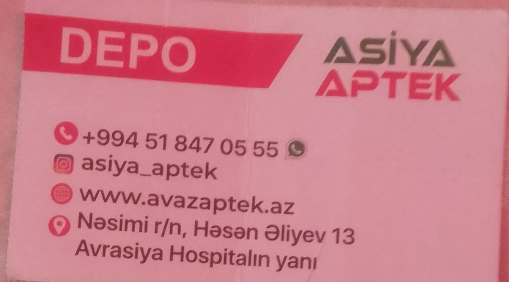 “Asiya Aptek” – Sağlamlığınıza Qayğı və Etibarlı Xidmət Ünvanı